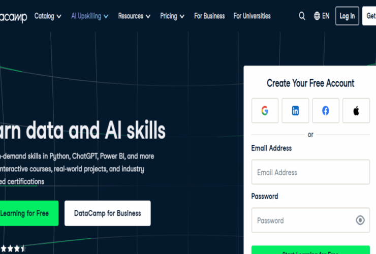 كورسات من موقع data camp